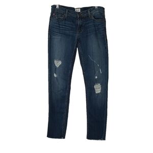 Hudson Distressed Raw Hem Blue Jeans Size 26